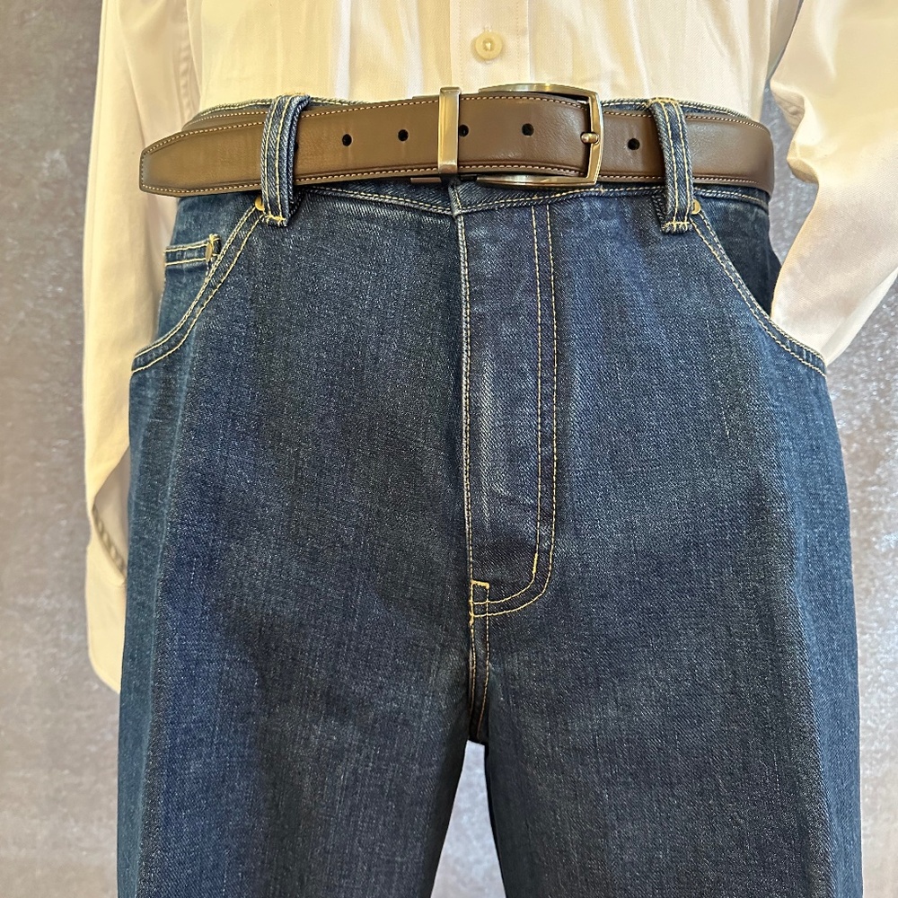 New Henry Jacobson 34x34 indigo denim ‘Montana’ jeans